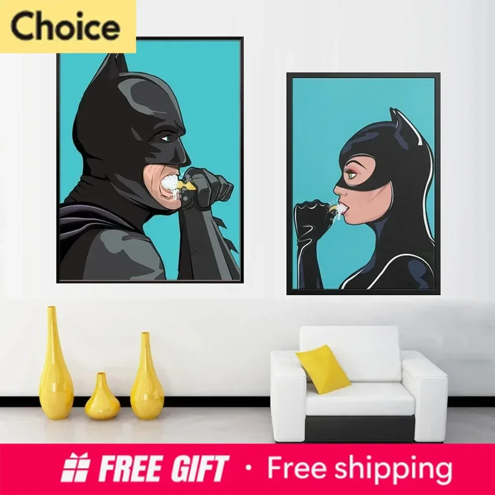 

Disney Marvel Superhero Spiderman brush teeth Posters Diamond Painting Bathroom Decor Home Decor Mural Pictures for Wall