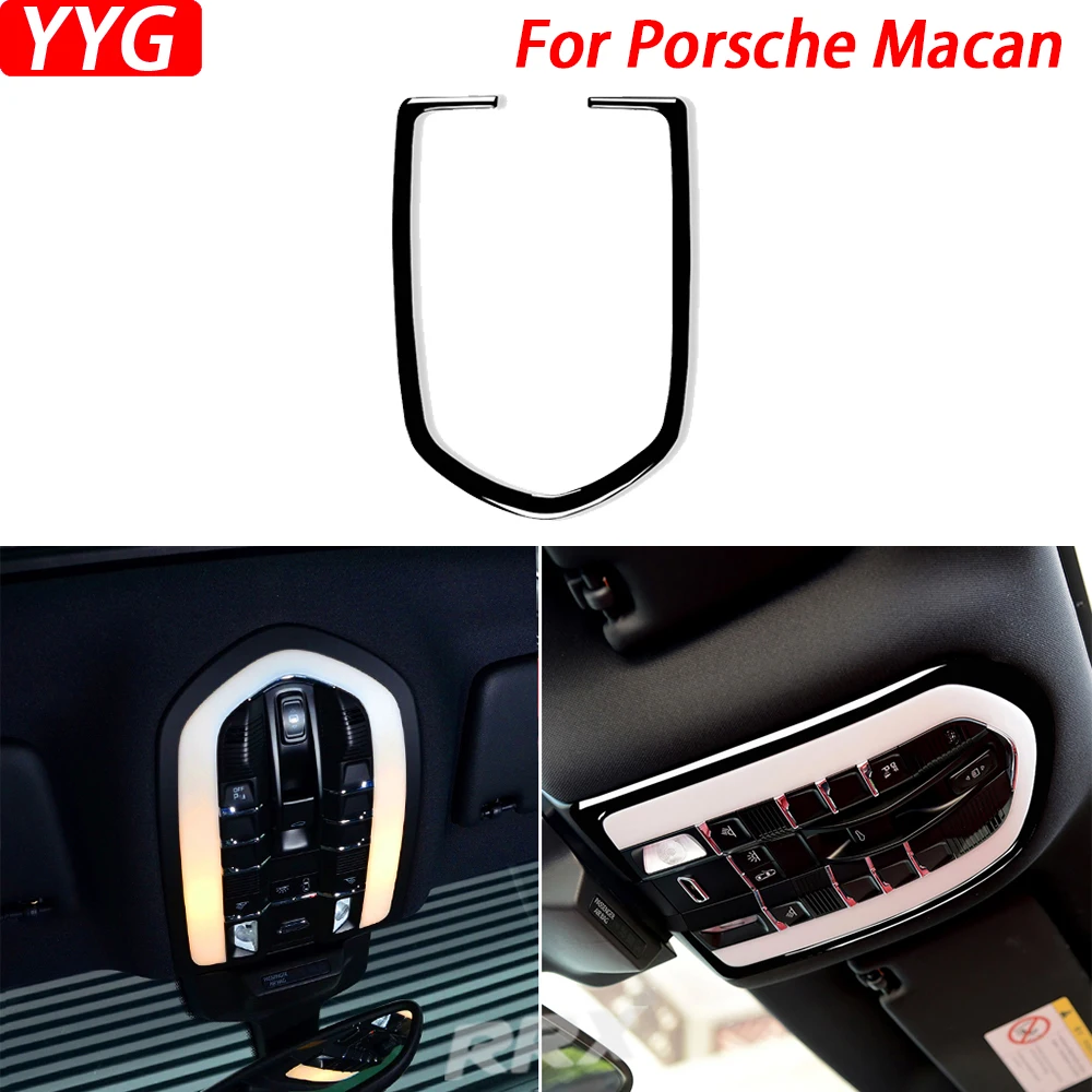 

For Porsche Macan 2014-2021 Piano Black Dome Reading Light Panel Decorative Strip Car Interior Decoration Accessories Sticker