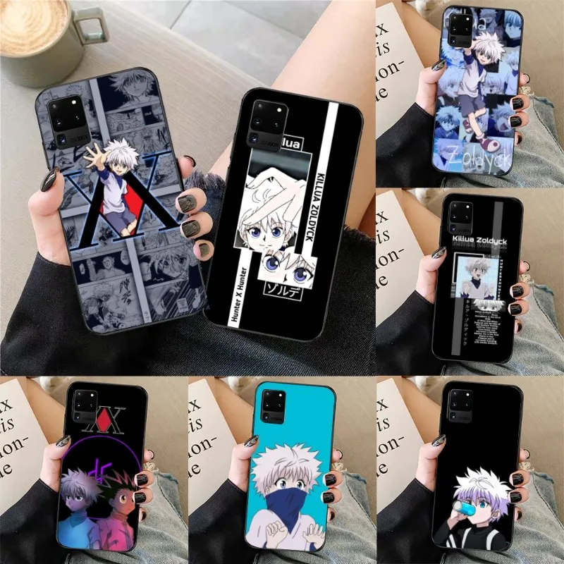 Hunter x Hunter Killua Phone Case for Samsung Galaxy S23 S22 S21 S10 S9 S8 Plus Ultra Black Soft Phone Cover Funda