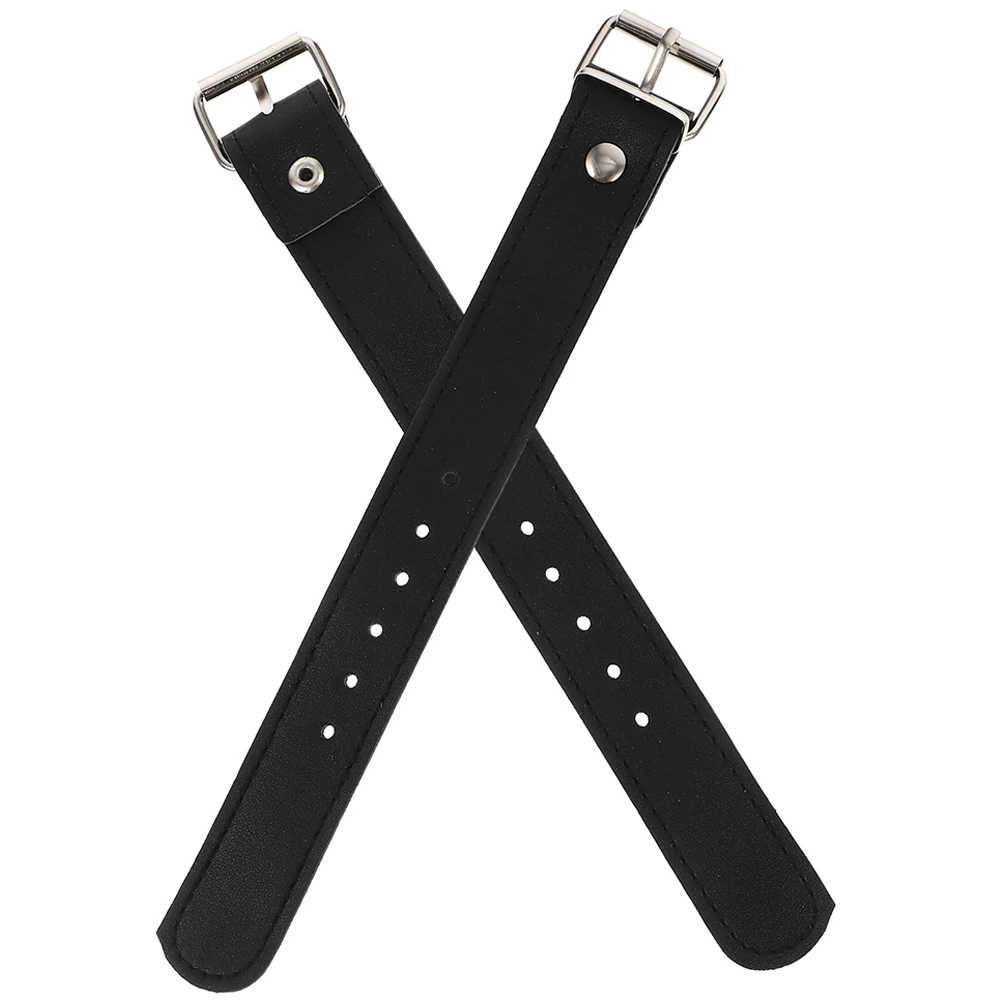 

2 Black Straps Bike Basket Accessories Durable Front Rack Strap Adjustable Hole Compact Size Cycling Decor Bike