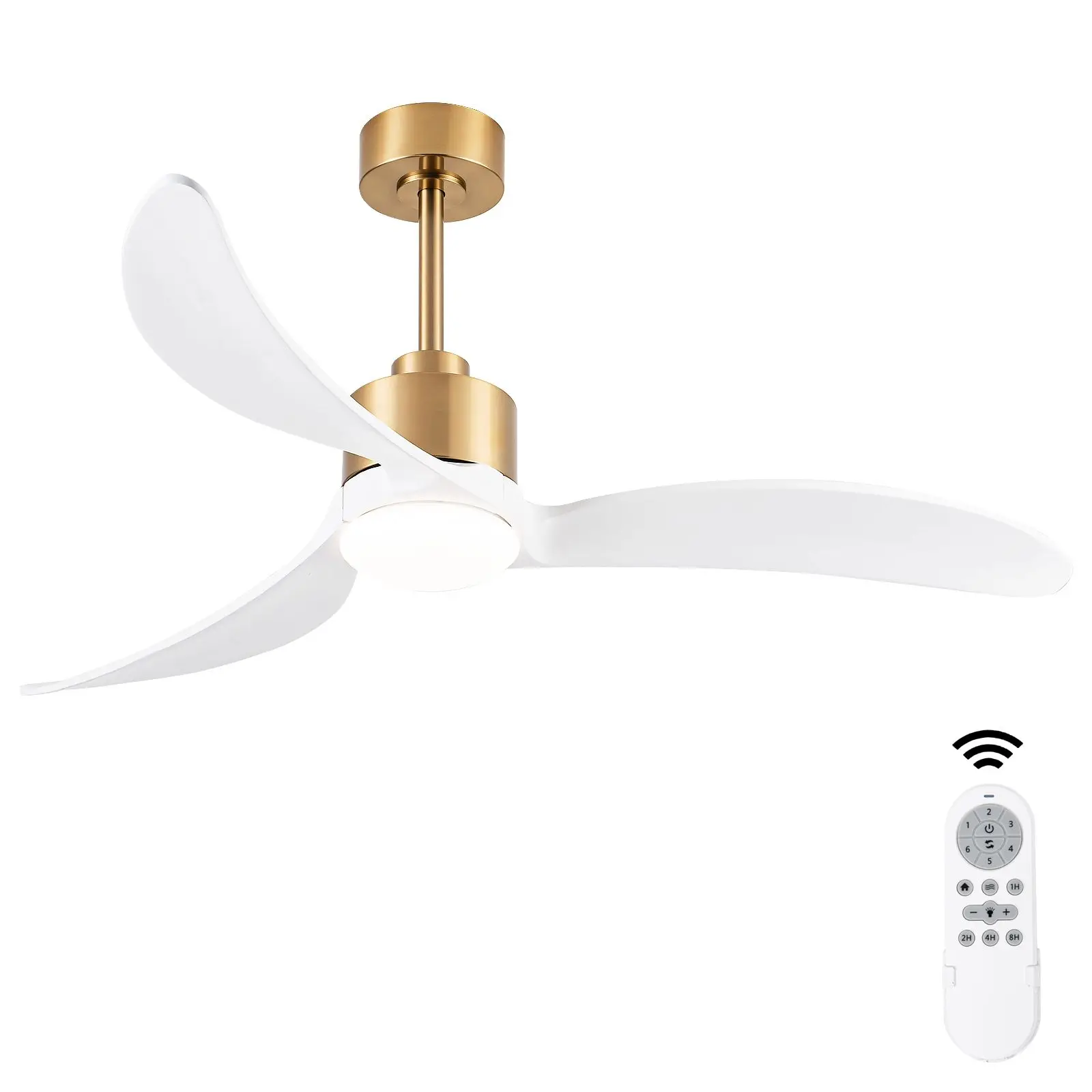 

52" Ceiling Fans with Lights and Remote Control, Outdoor Ceiling Fan with Lights High CFM Quiet 3 Blade Wood Walnut Ceiling Fan,