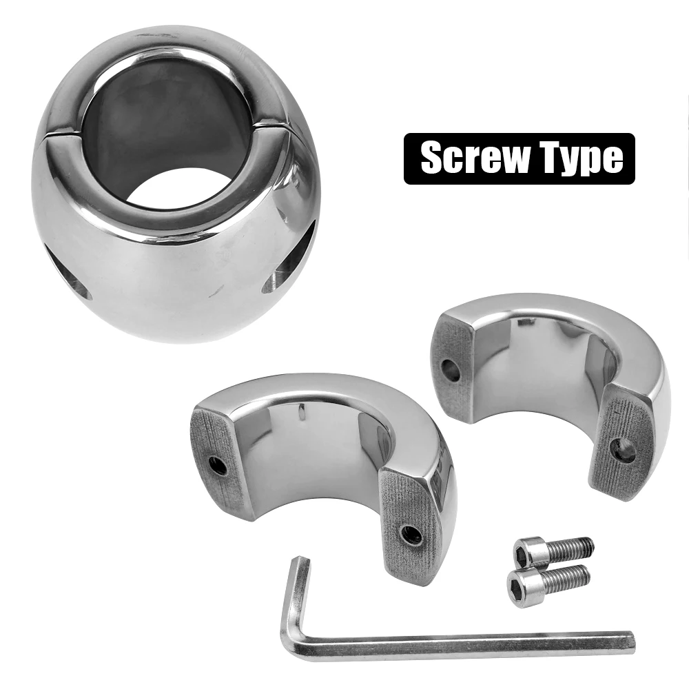 Cock Lock Ring Testis Weight Stretchers Penis Trainer Restraint Sex Toys for Men Stainless Steel Scrotum Pendant Ball