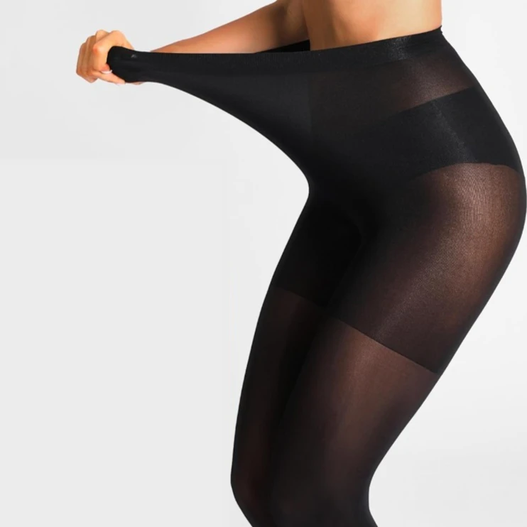

Extremely Durable Sheer Black Tights for Women Ultra Strong Control Top Pantyhose with Reinforced Toes