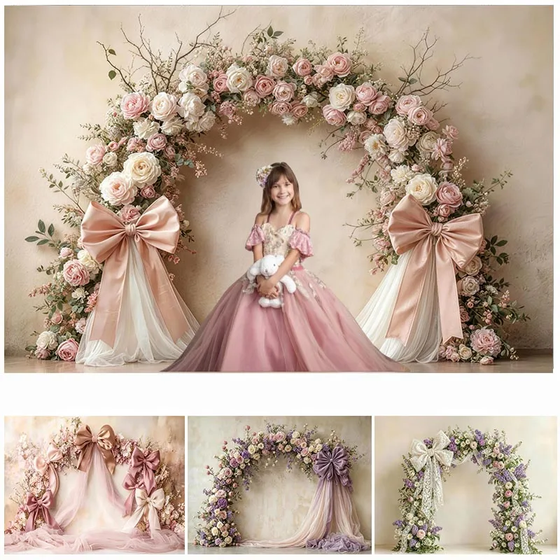 

LS Photography Background Interior Arch Boho Floral Adult Birthday Wedding Maternity Portrait Decor Backdrop Photo Studio