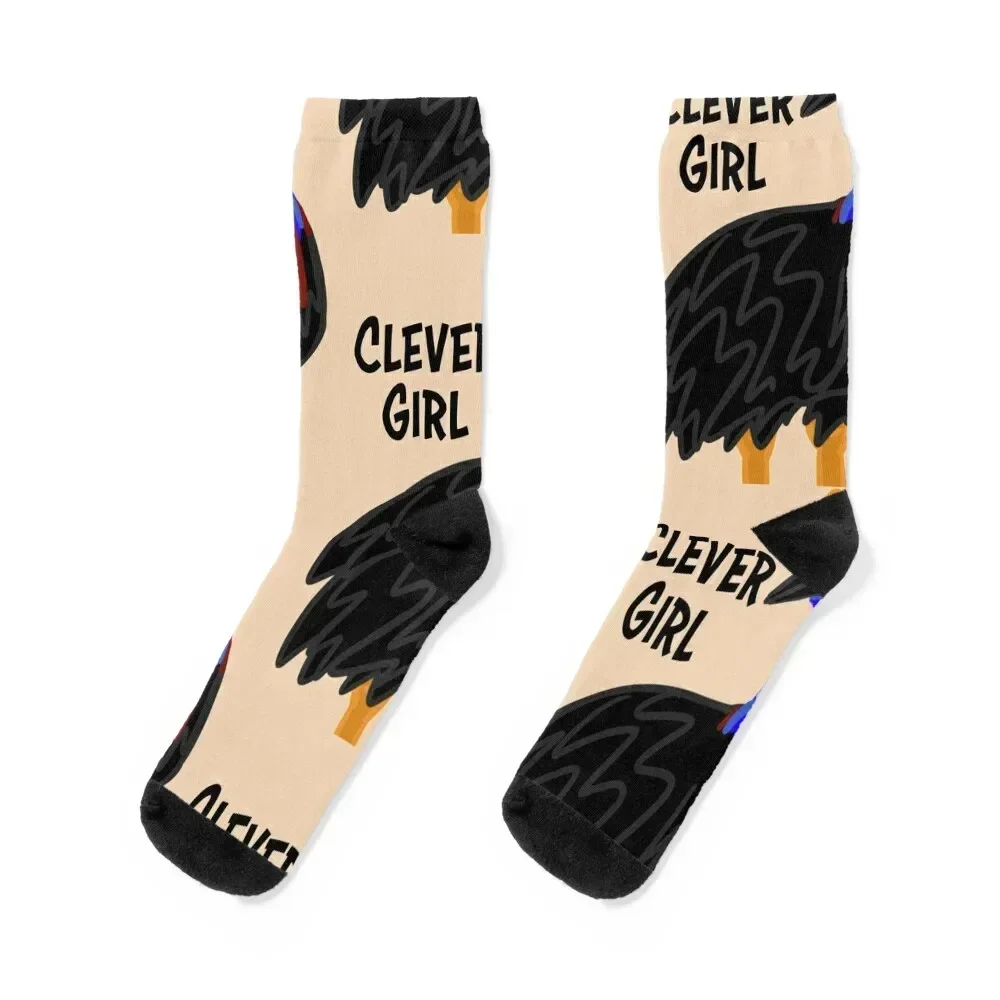 Clever Girl. Cassowary - Cartoon Socks luxe colored Non-slip tennis Socks Women's Men's