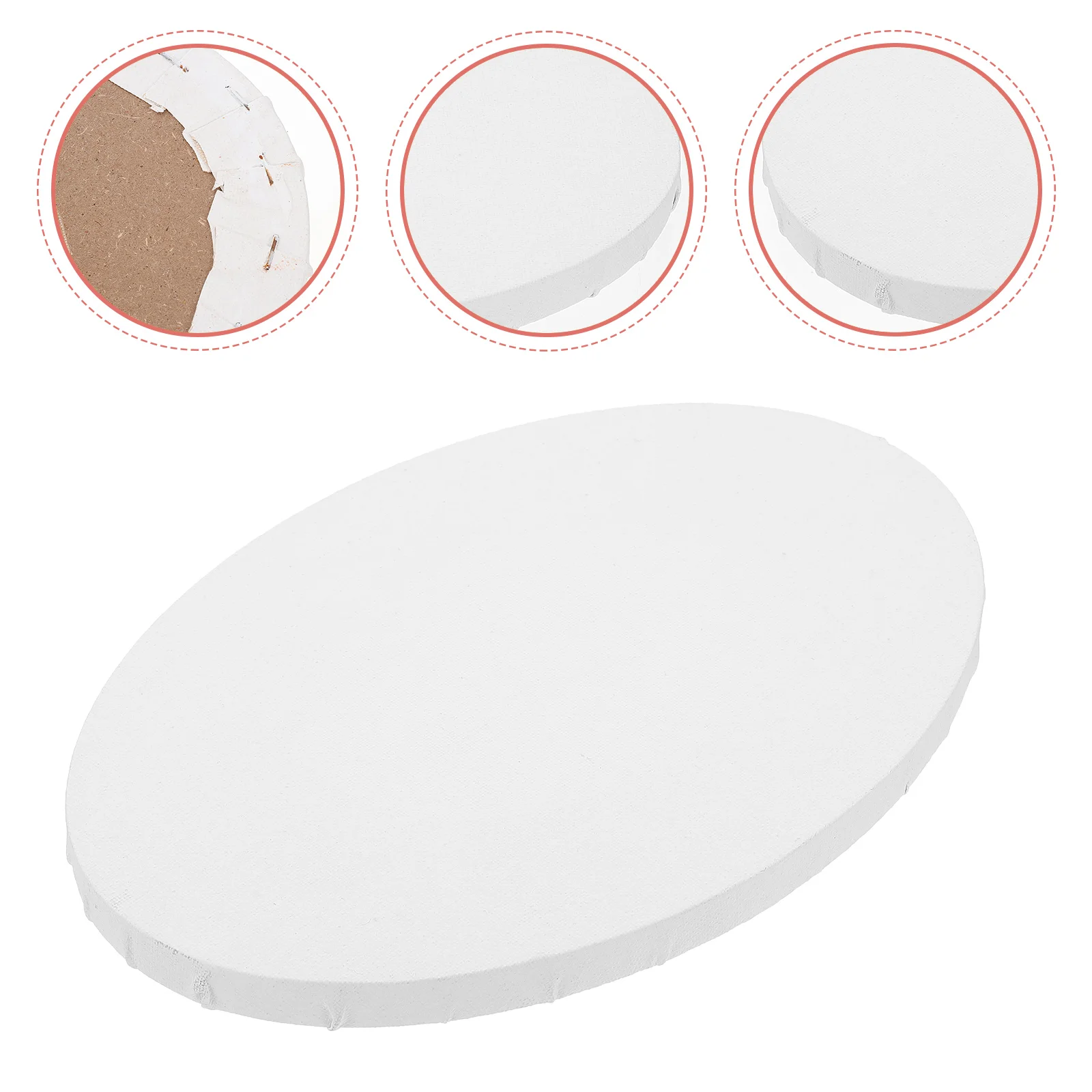 Oil Painting Frame Beginner Painter Supply Water Color Board Oval Shape Canvas Blank Student