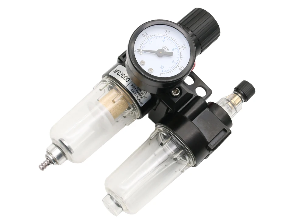 AFC2000 G1/4 Luftkompressor Öl Wasserabscheider Luftfilter zur Reduzierung des Druckventilreglers AFR2000 + AL2000 – Detail 3
