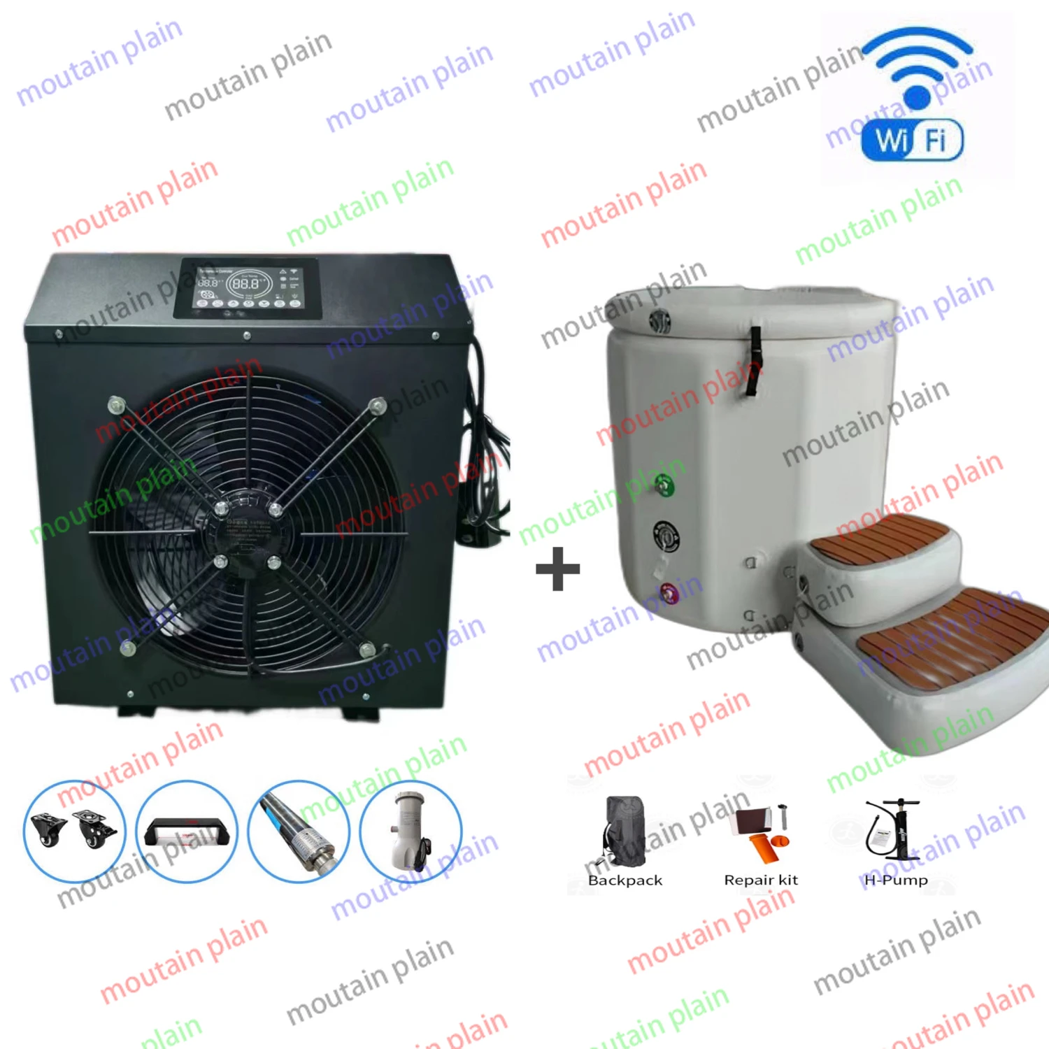 Cold Water Circulation System Carries WiFi Filtered Ozone UV 2024 New Professional Athlete 2HP Cold Water Ice Bath Chiller