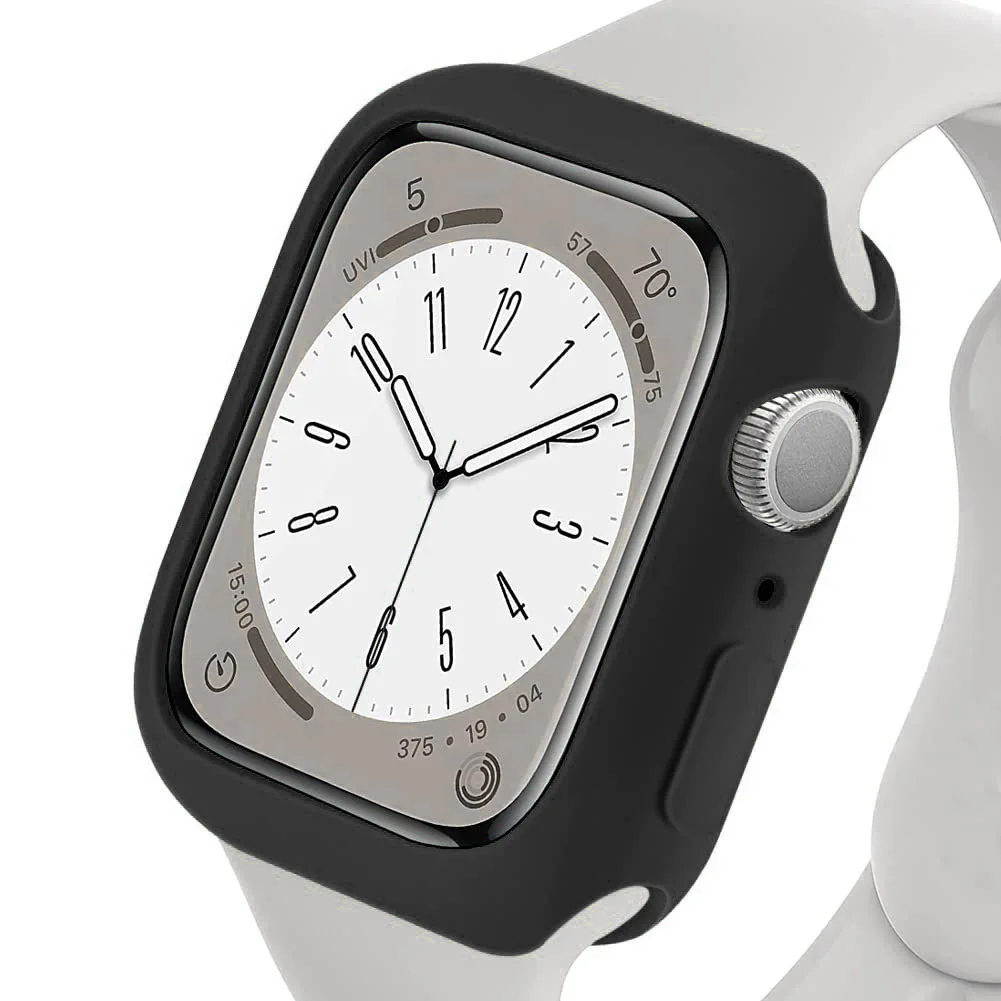 حافظة حماية نصف حزمة من مادة TPU لسلسلة ساعات Apple 38/42/40/44/41/45 ملم حافظة ساعة ملونة مقاومة للصدمات من السيليكون بلون الحلوى