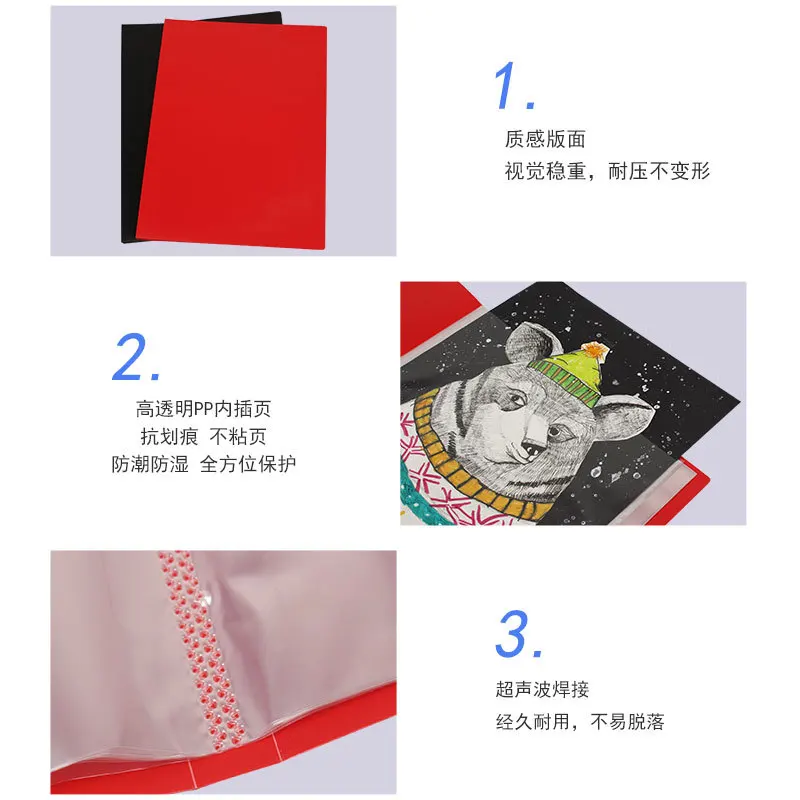 A3 folder 4k picture album folder A2 enlarged information book protective picture album 4 open art collection studio logo