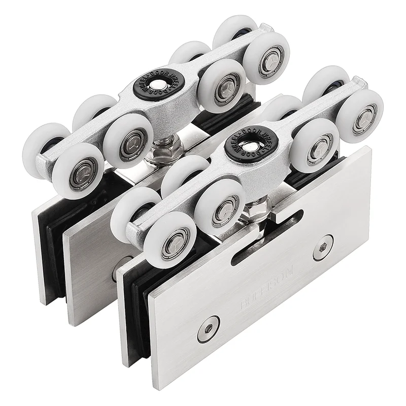 1Set Stainless Steel Sliding Glass Door Pulley Hanging Wheels for Sliding Glass Doors Shower Door Rollers Hardware