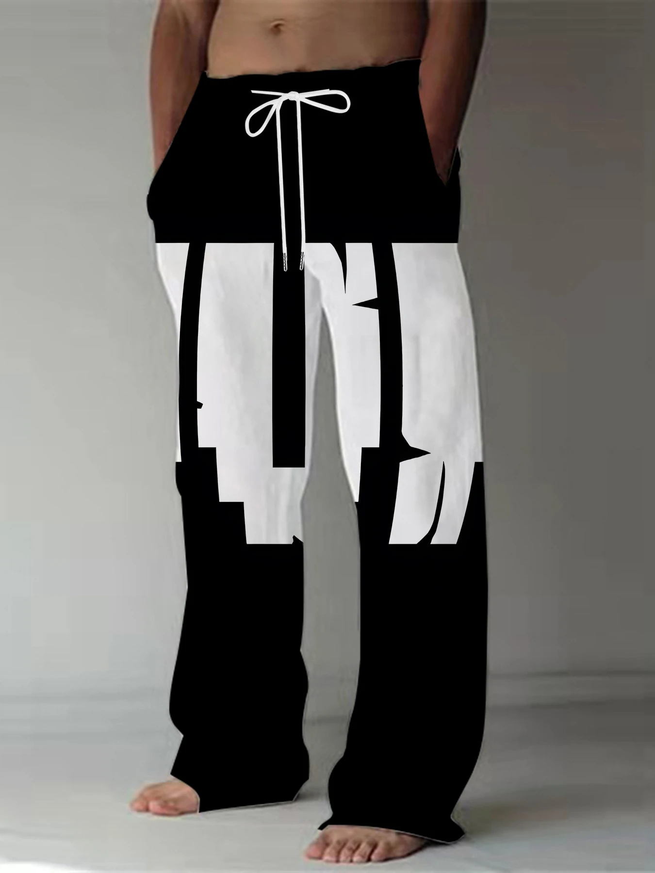 2026 Men's Summer New Fashionable Pants with Digital Grid Printing for Leisure Outdoor Sports Trendy Vacation Hawaiian Pants