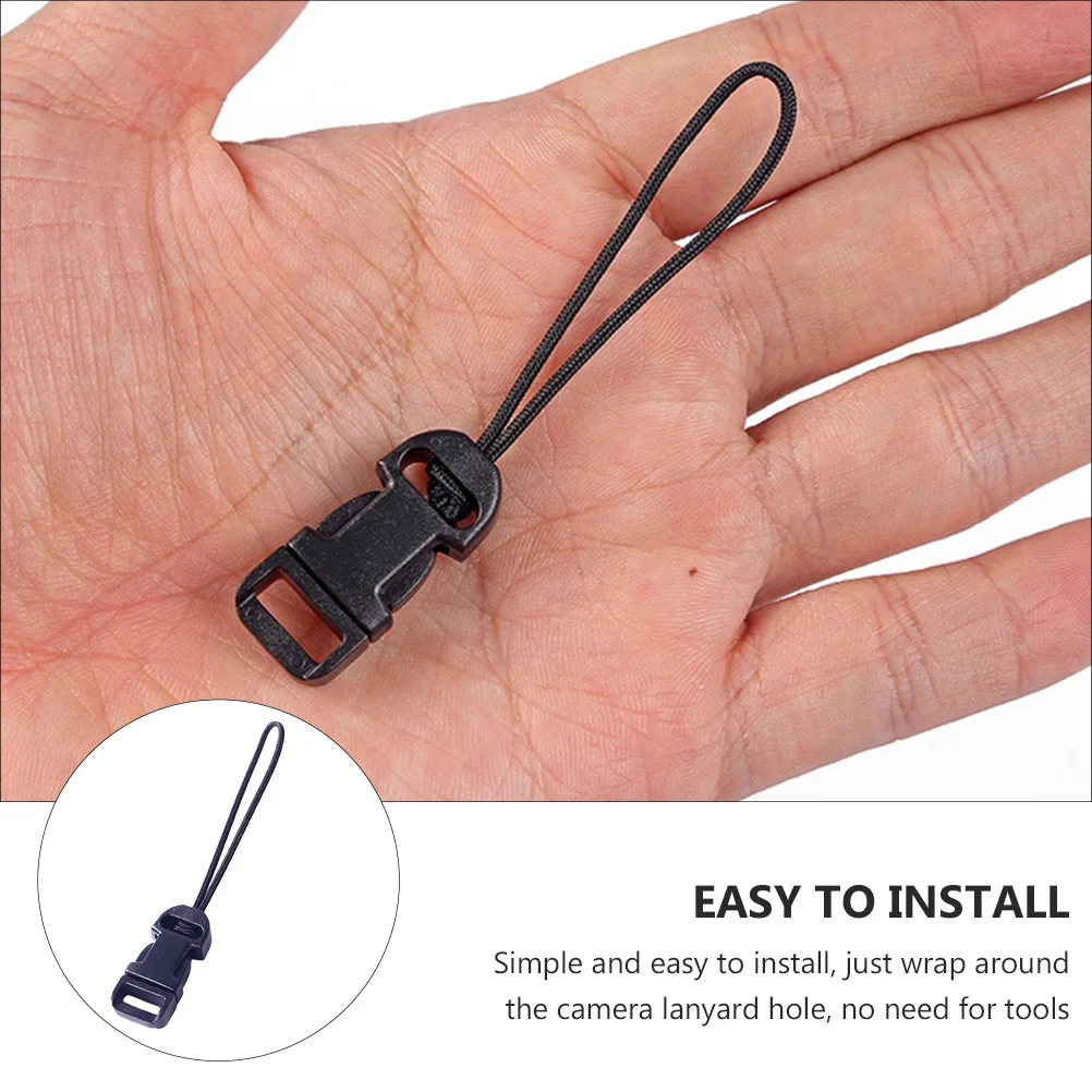 

10 PCS Digital Camera Strap Buckle Set Mini Qd Loop Connector Quick Disconnect Lanyard Black Release