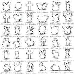 Easter Rabbit Dove Holy Cookie Cutter Egg Fondant Mastic Frame Mold Pastry Kitchen Accessories Bakery Cake Tools for Baking
