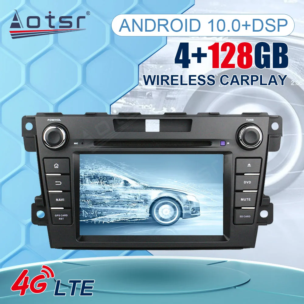 

2 din 8+128GB Android 11.0 Car Auto Radio CarPlay GPS For Mazda CX-7 CX7 2007 - 2014 Multimedia Player Stereo DSP Navi Head Unit