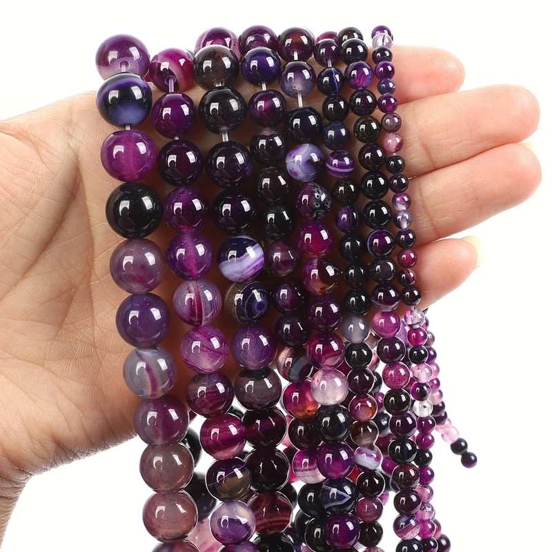 Natural Stone Beads Amethysts Obsidian Agates Jade Garnet