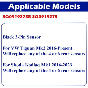 適用於大眾途觀Mk2和Skoda柯迪亞克(2016-2022)的3Q0919275 PDC泊車感測器,取代後部感測器3Q0919275B 8 最佳銷售 2021年大眾途觀 - №1
