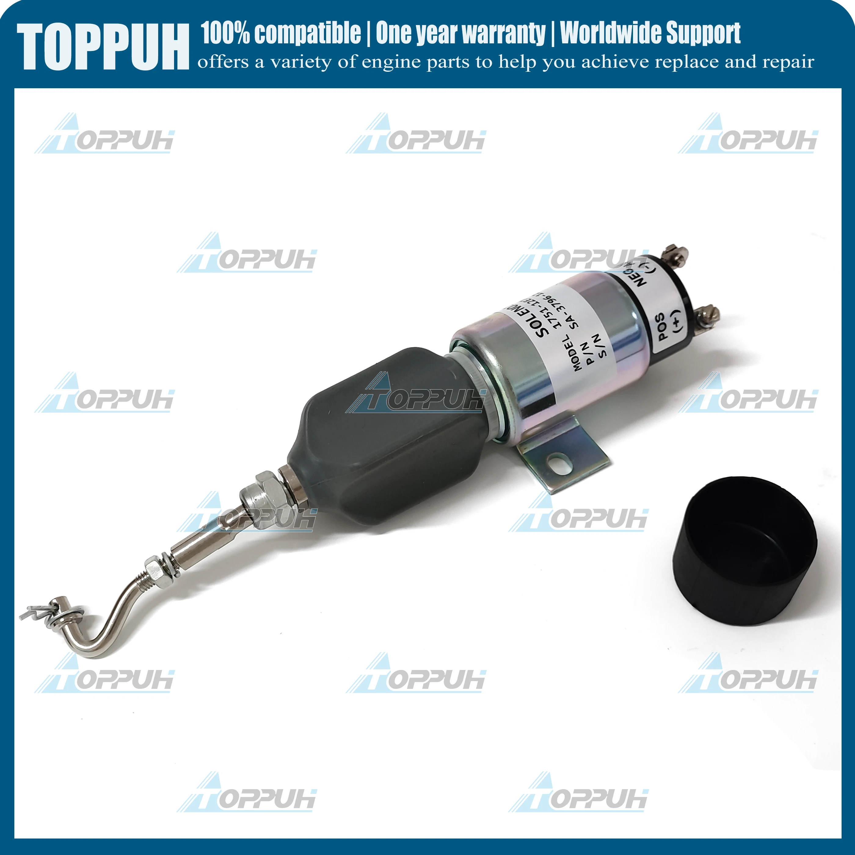 TOPPUH Quality Shutoff Solenoid Switch 1751-12E7U1B1S5 SA-3796 12V Solenoid Coil for Yanmar