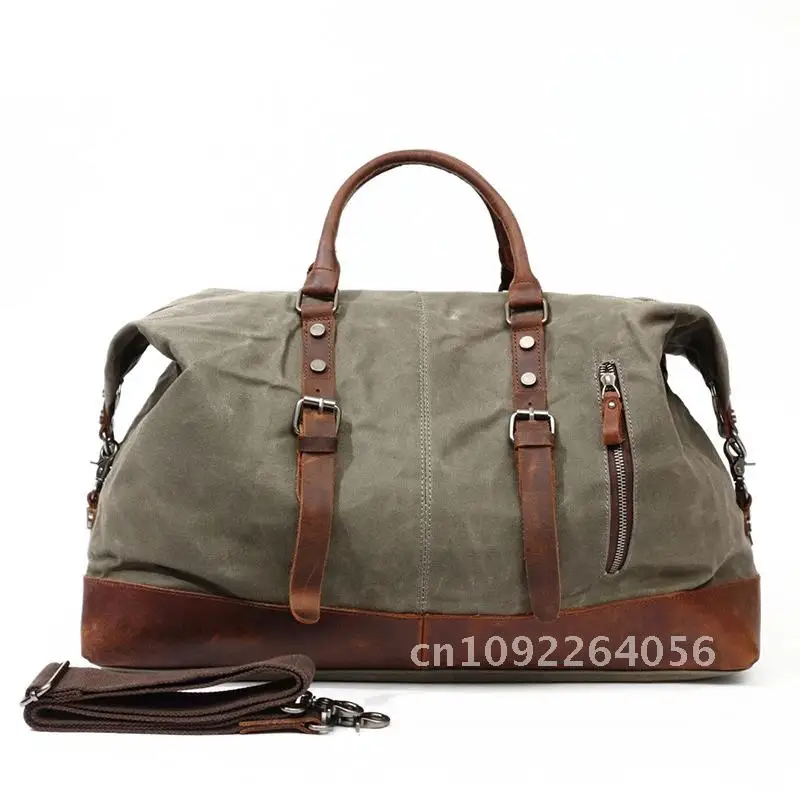 

Men Travel Luggage bag Designer Men Duffle Bag Waterproof Canvas Travel Bags Luggage On waxed Large Bag Business Capacity Trip