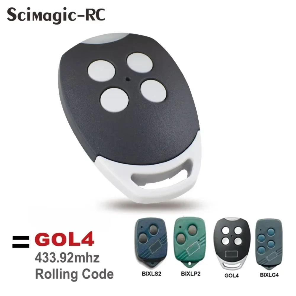 Remote Control For BIXLS2 BIXLP2 GOL4 BIXLG4 433MHz Rolling Code & GOL4C Fixed Code Garage Opener Command Transmitter
