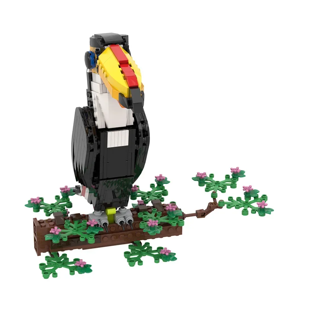 

MOC-208811 Toco Toucan Building Blocks Model Brazil Toco Toucan Birds Bricks Assembly Educational Toys Kids Birthday Gifts Toy