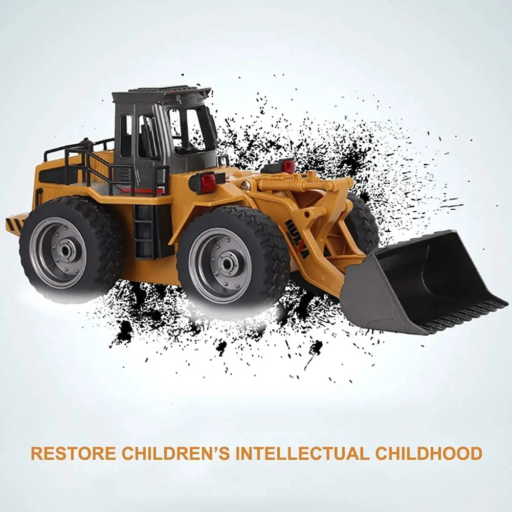 Huina 1/18 Rc Bulldozer Alloy Tractor Model 2.4G RC Crawler Radio Controlled Cars Trucks Engineering Cars Boys Children Toys