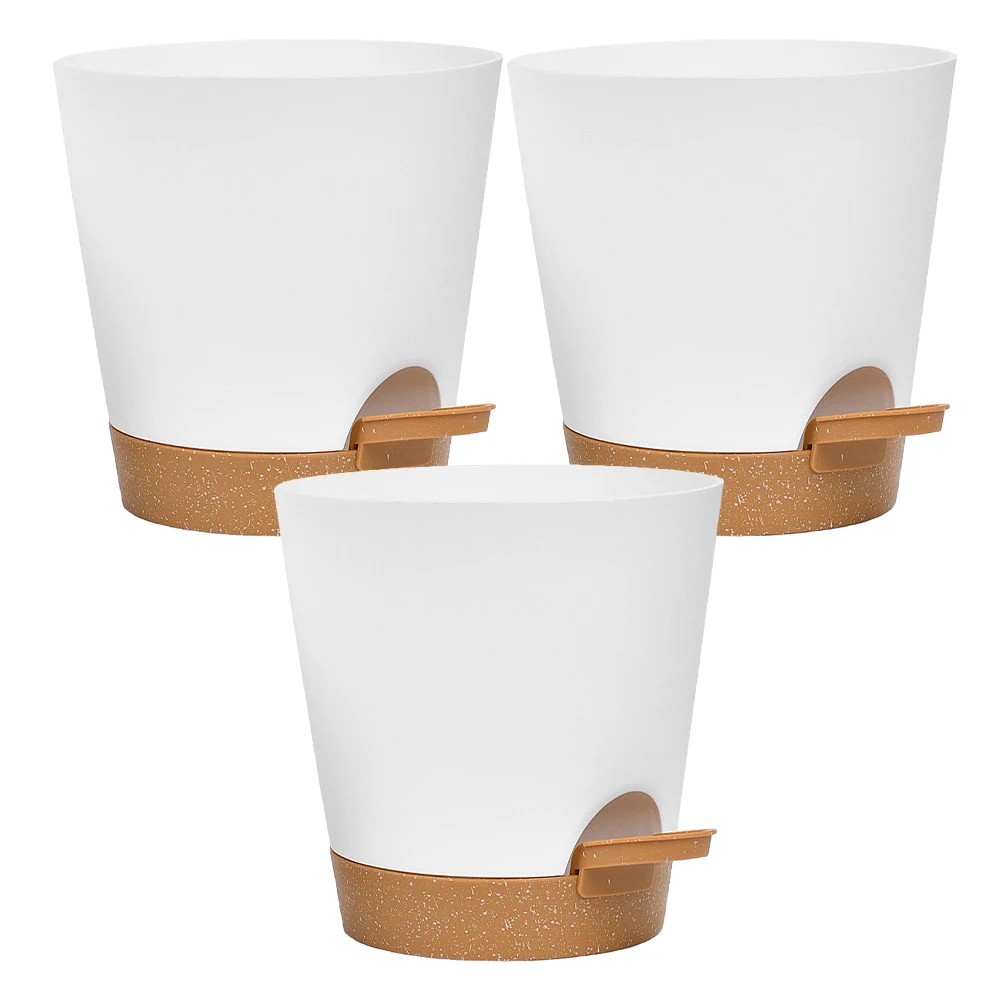 

3Pcs .5Inch Self Watering Planter Pots Double Layer Detachable Flower Pot Set Garden Succulent Plant Pot Lightweight