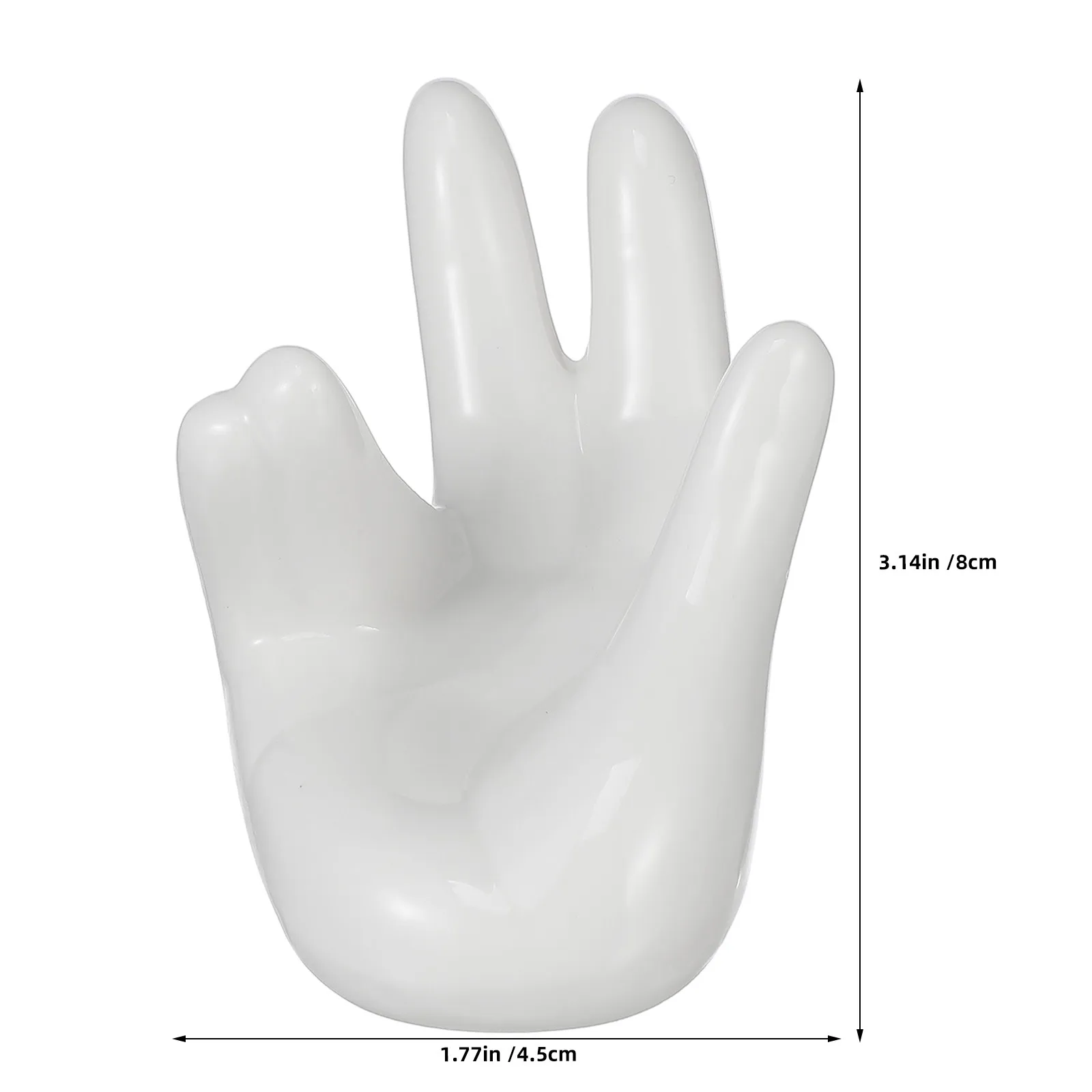 7Pcs Air Plant Stand Ceramic Hand Shaped Holder White Minimalist Palm Design Decorative Tillandsia Air Plant Rack Desk Bathroom