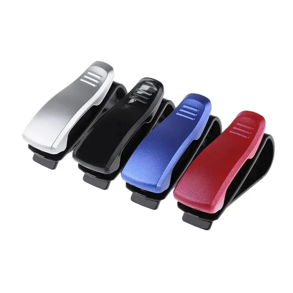 1Pc Universal Car Sun Visor Glasses Holder Clip Sunglasses Eyeglass Clip Plastic Ticket Receipt Card Clip  Auto Accessories