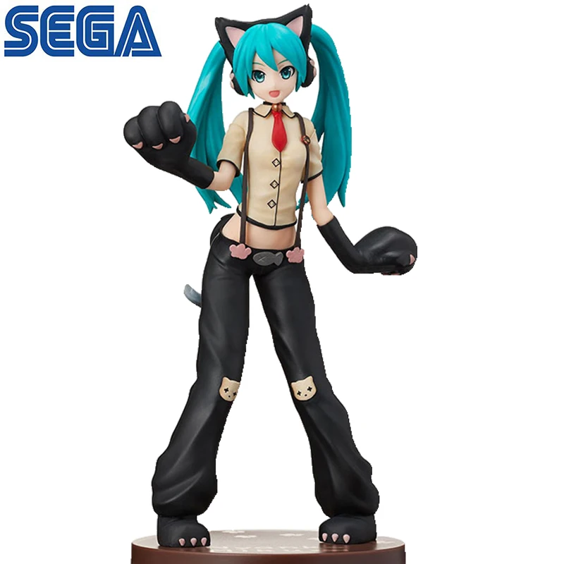 

Original Anime Figure Sega Hatsune Miku: Project DIVA Arcade Future Tone" SPM Figure "Hatsune Miku - Kitty Cat Action Figurine