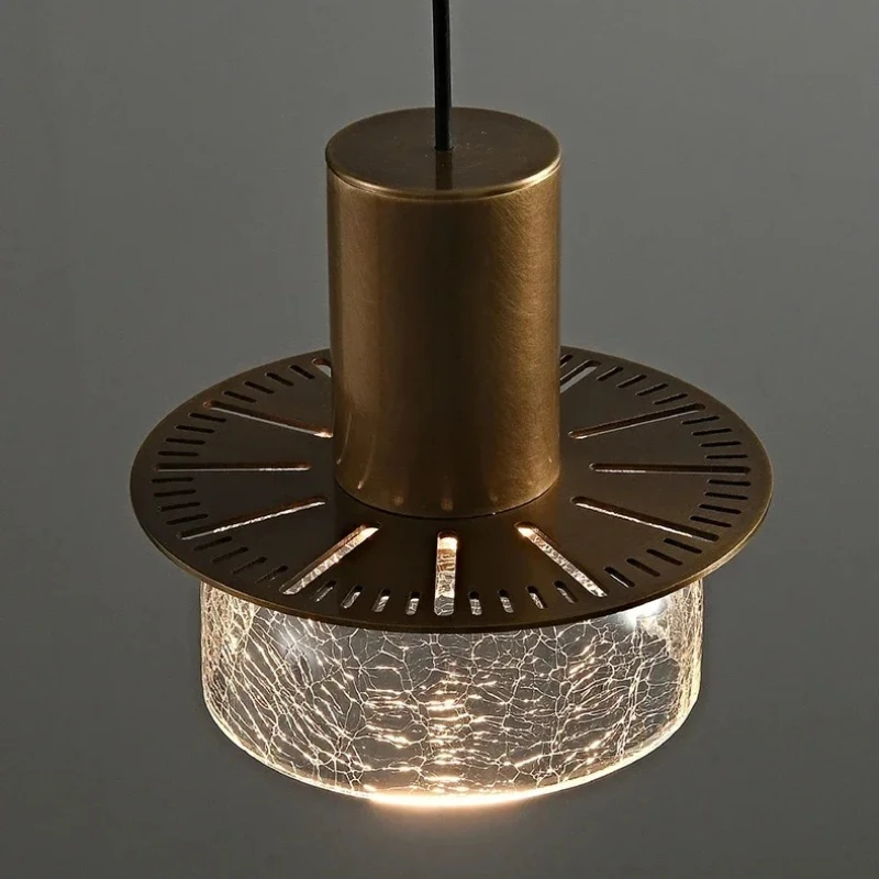 Creative Cracked Glass Pendant Light for Dining Room Bedroom Bar Shop Kichen Chandelier with LED Dropshipping Cord Adjustable