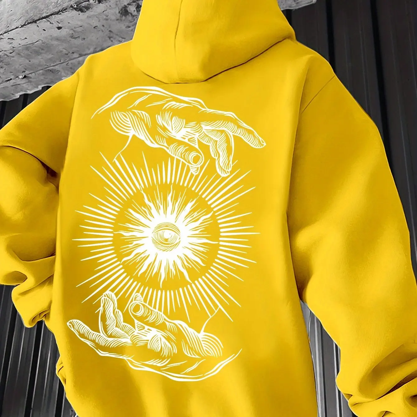 Sudadera con capucha estampada Vintage a la moda para hombre, sudaderas con capucha de manga larga para otoño e invierno