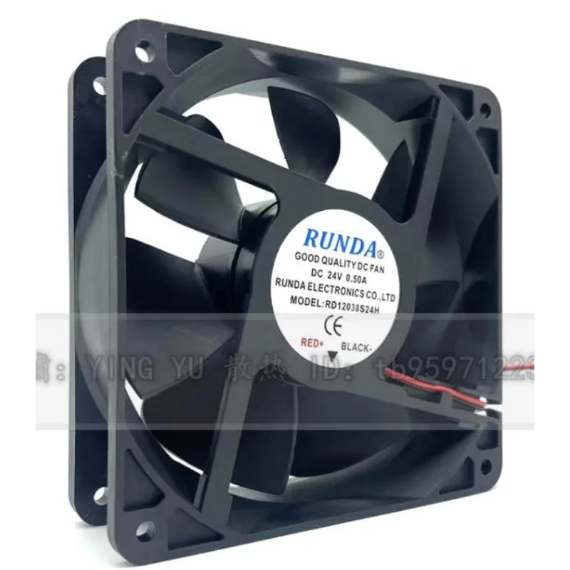 New CPU Cooler Fan for RUNDA RD12038S24H 24V 0.36A 0.50A 12cm12038 Welding Machine Fan 120x120x38mm