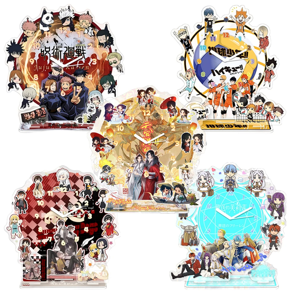 

Classic Anime Peripheral Clock Ornaments Figures Cartoon Characters Acrylic Stand Decoration Creative Birthday Gifts for Girls