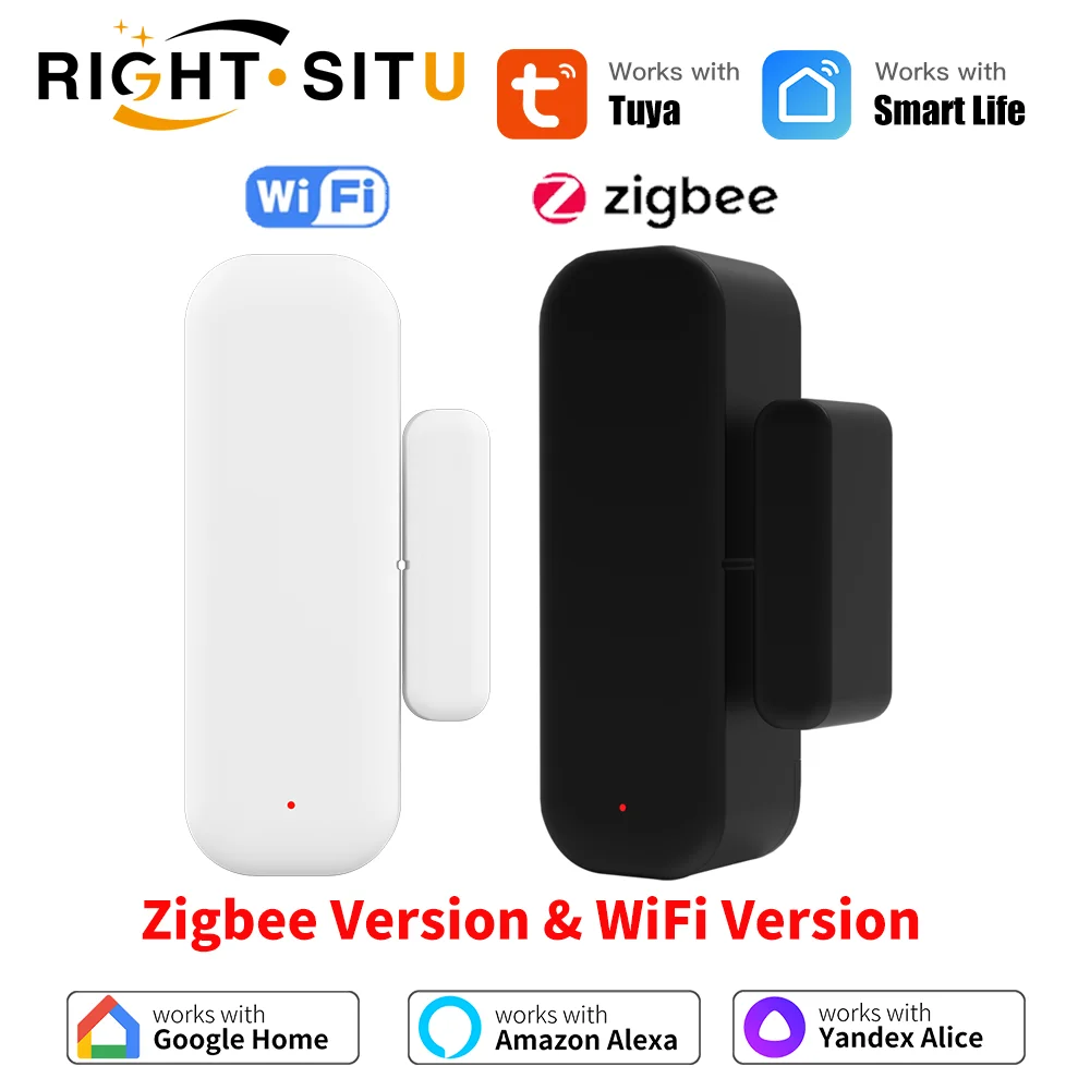 WiFI Zigbee 3.0 Door Sensor Contact Sensor For Smart Home Smart Life APP Remote Control Compatible with Yandex Alexa Tuya