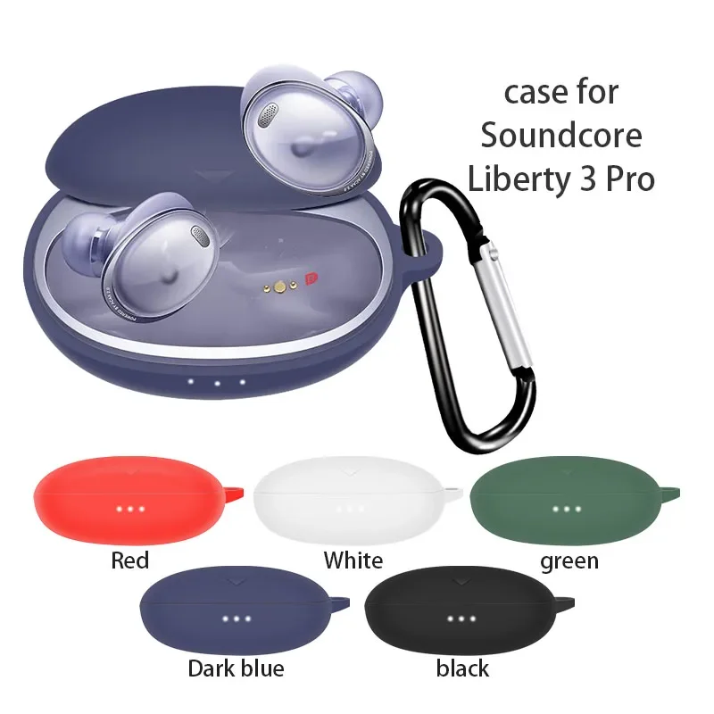 1pc For Soundcore Liberty 3 Pro Case Bluetooth Headset Silicone All-inclusive Protective Cover Shockproof Anker Liberty 3 Pro