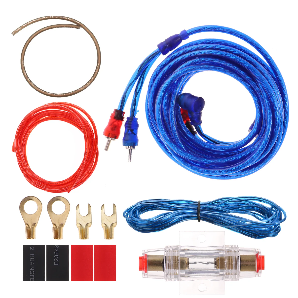 8GA 2000W Cord Pure Copper Amplifier Cable Kit Mixed Color Car Cable Amplifier Install Wires Practical Easy