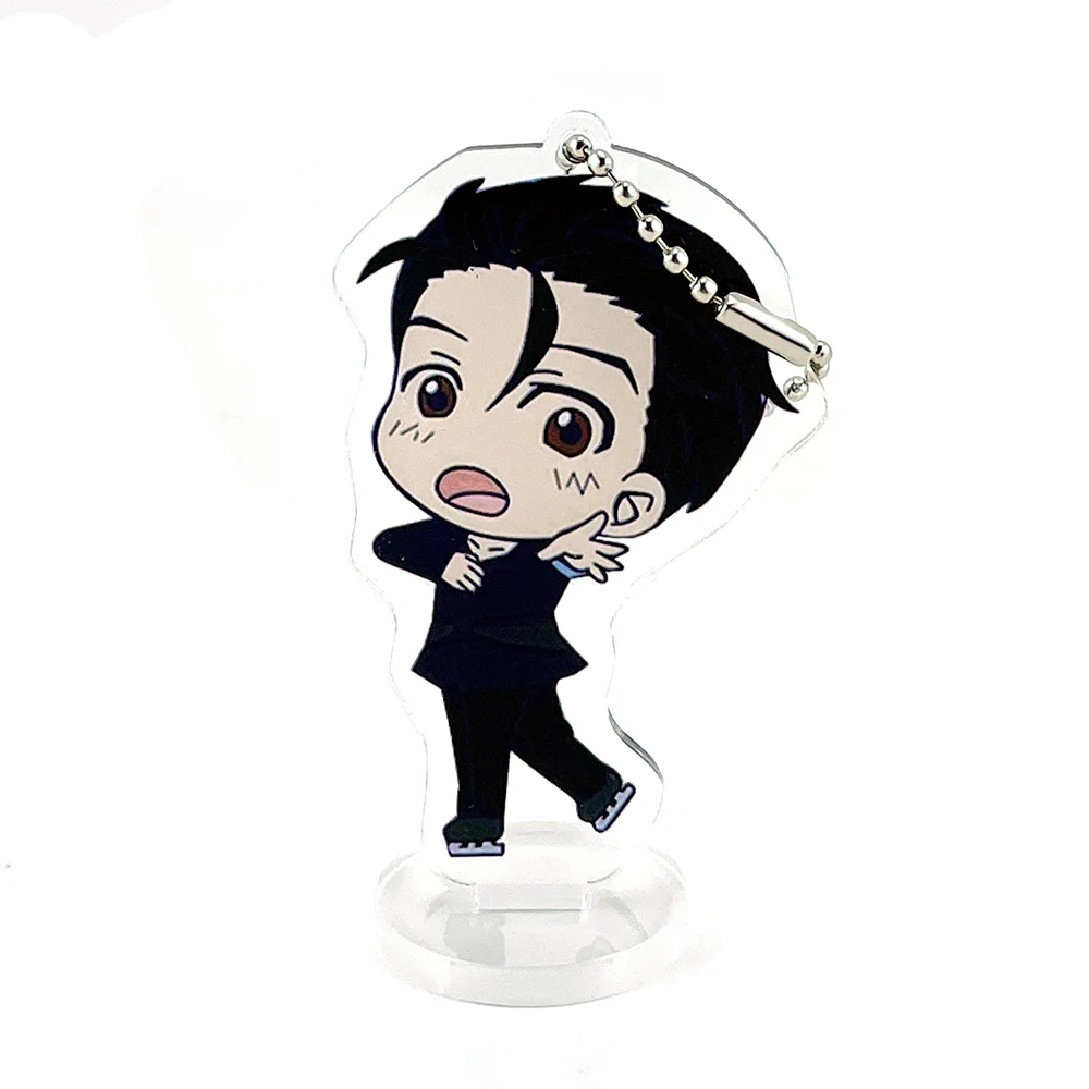 Nikiforov Victor Yuuri Katsuki Giacometti Christophe Plisetsky acrylic figure keychain pendant double dual purpose