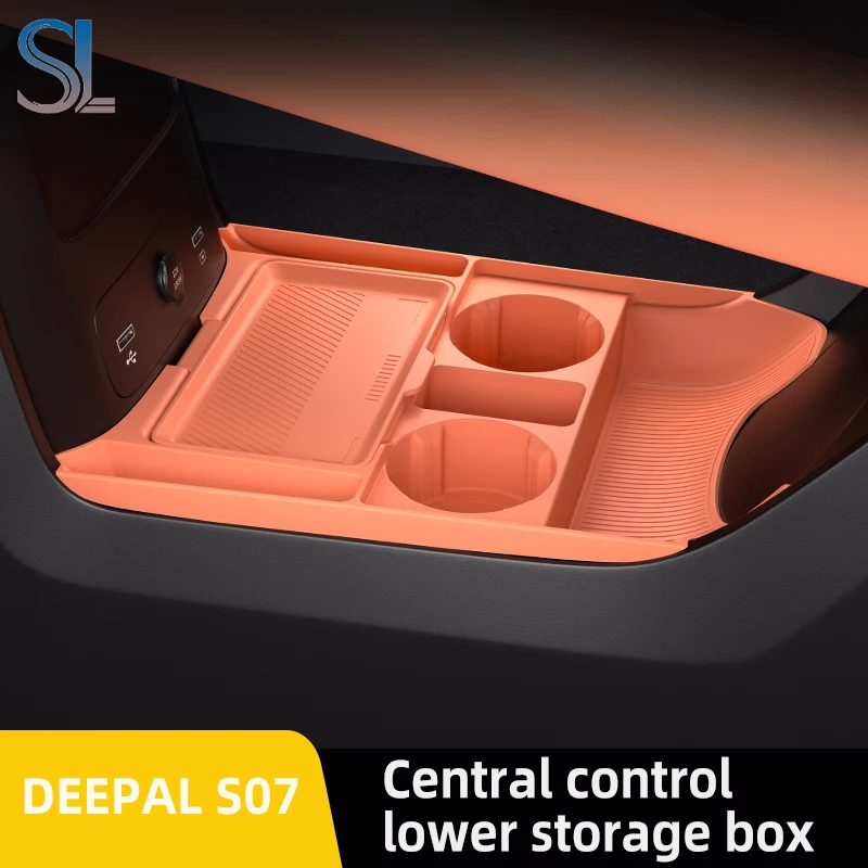 

For DEEPAL S07 2024 2025 2026 Storage Box Center Armrest Hidden Box Cup Holder Organizer Interior Accessories