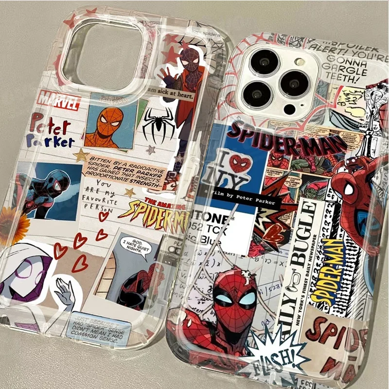 Anime Marvel Spider Man Case for Xiaomi 13T 12T 14 13 12 12X 12S 11 Lite 10 11i POCO X6 Pro X3 NFC X4 GT X5 F3 F4 F5 Soft Cover