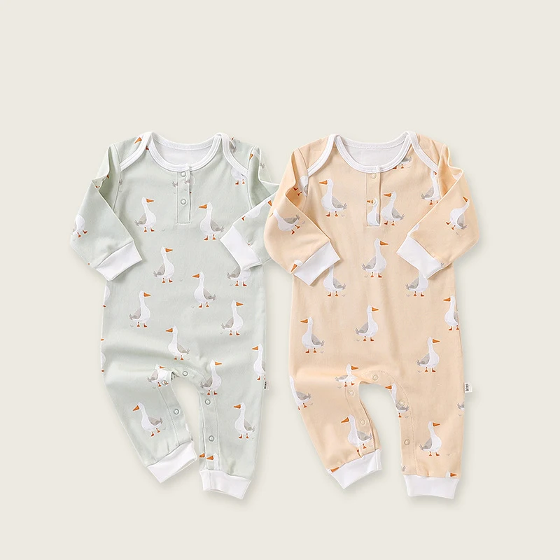 

Весенние комбинезоны для маленьких девочек, жаккардовые детские комбинезоны с животными для маленьких девочек, одежда для сна, 100% хлопок, боди для новорожденных мальчиков, пижамы