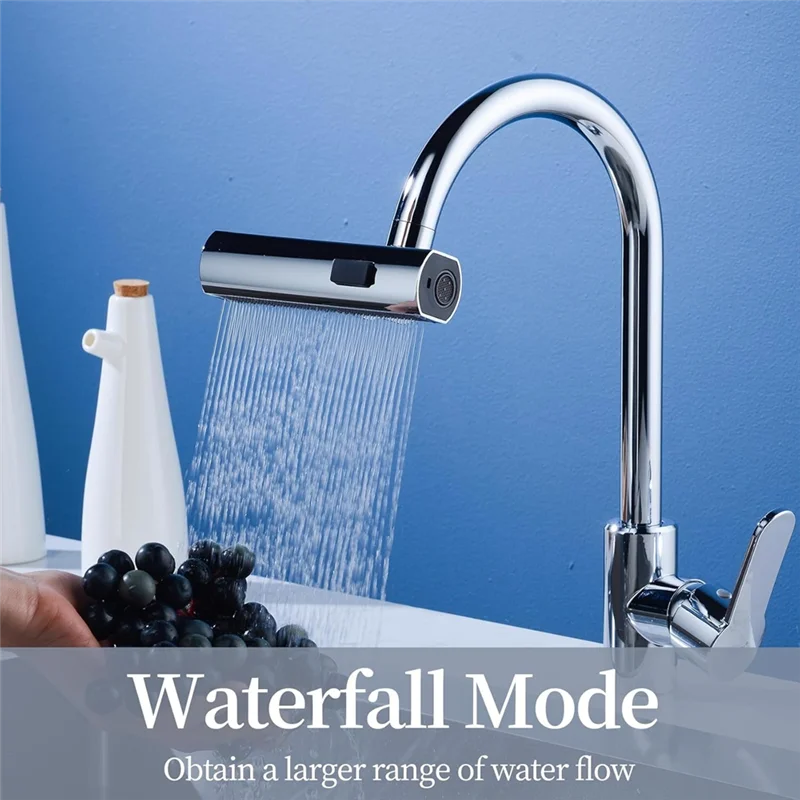 

B07B-Kitchen Faucets Withpull Down Sprayer Kitchen Sink Faucet 3 Mode Splash-Proof Nozzle Sink