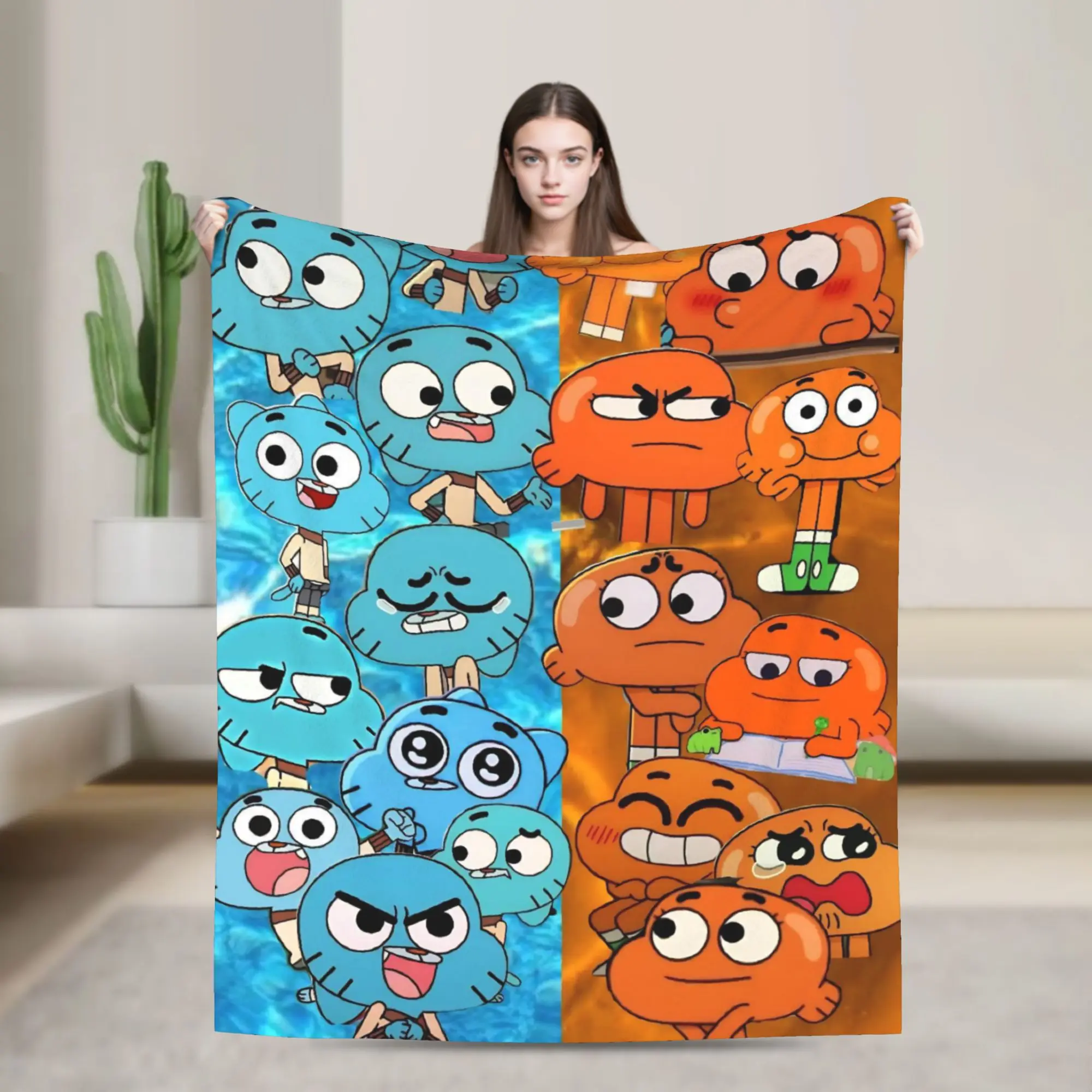 Gumballs Darwins Blankets Velvet Super Soft Throw Blankets for Bedroom Sofa Bed Rug