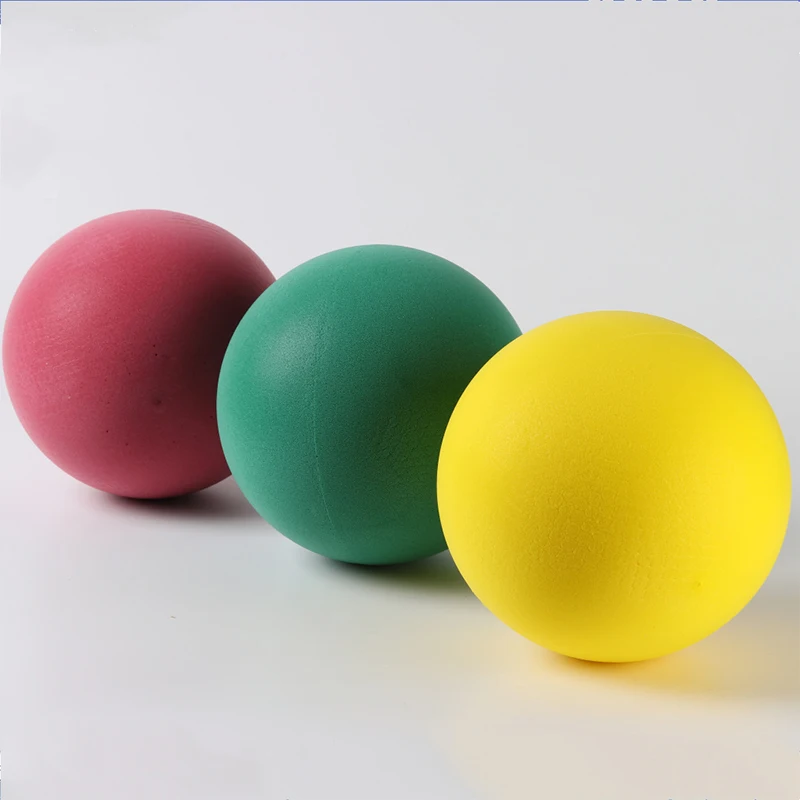 Pelota silenciosa de 18CM para bebé, juguete al aire libre, esponja sólida, pelota elástica suave, Bola de reducción de ruido para deportes de interior para niños