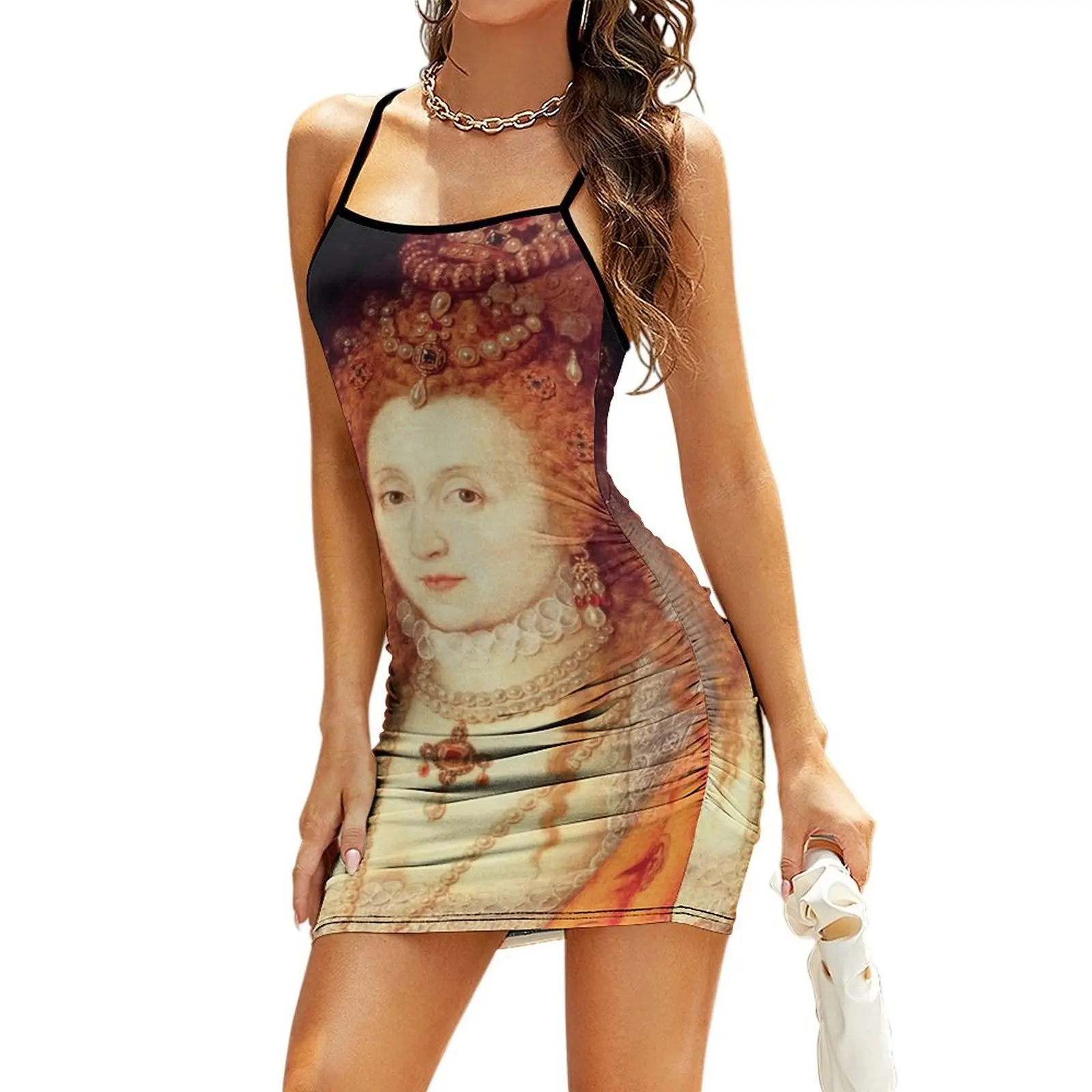 

Elizabeth I Portrait Sling Dress women dress summer clothes elegant women's dresses sale Long veiled dresses Dress