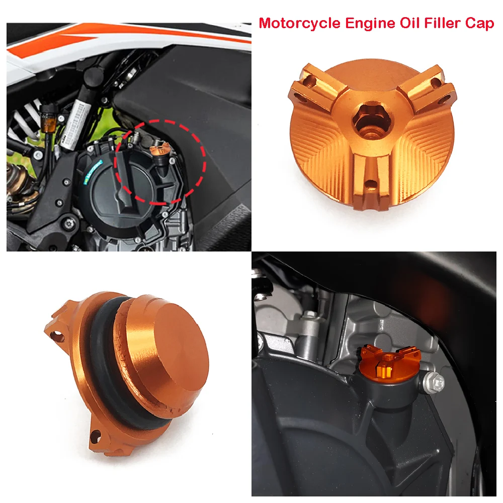 

Fits for KTM 1290 1290R SUPER DUKE 890 790 Adventure 890R 790R 2020-2024 Motorcycle Engine Oil Filler Cap Decorative Plug Screw