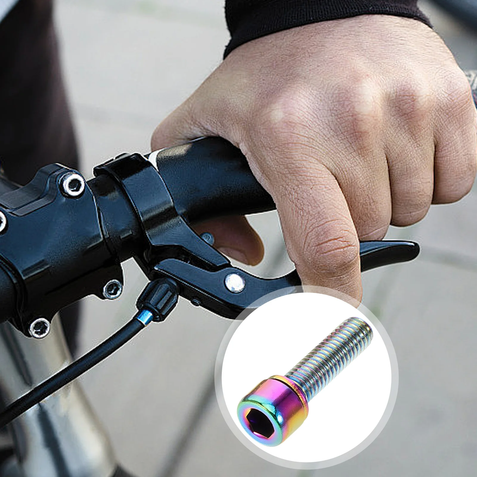 

6Pcs Bicycle Stem Bolts Metal Tapered Bike Handlebar Stem Screws Strong Corrosion Resistant for Road Mountain Bike M5 X 17Mm