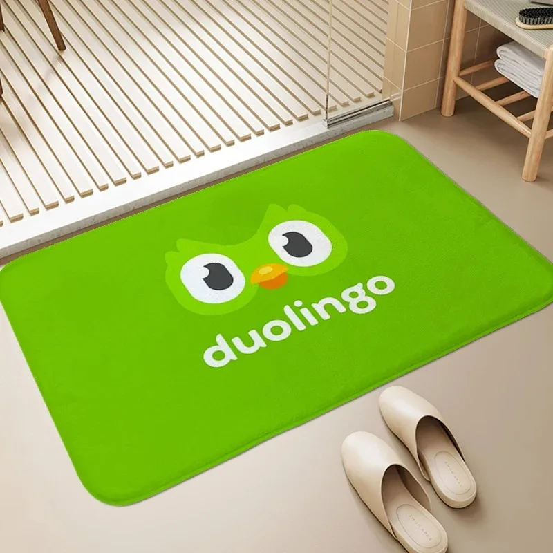 D-Duolingos Printed Floor Mat Cute Cartoon Home Decor Carpet Washable Non Slip Entrance Doormat for Bathroom Bedroom Hallway Rug