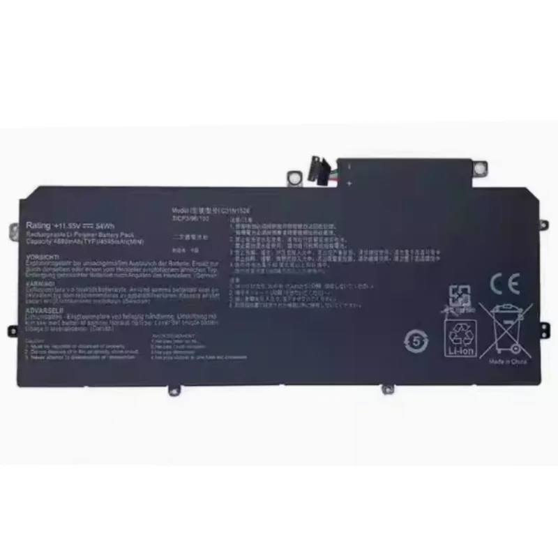 11.55V 54Wh C31N1528 Laptop Battery For ASUS ZenBook Flip UX360 UX360C UX360CA UX360CA-C4004R Series C31Pp21 0B200-02080100