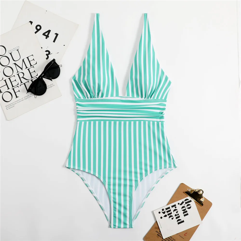 Hot Sale Bodysuit One Piece Bathing Suit Woman 2023 New Beachwear Sexy Monokini Plunge Swimsuit Female Swimwear Swim Suit Girl